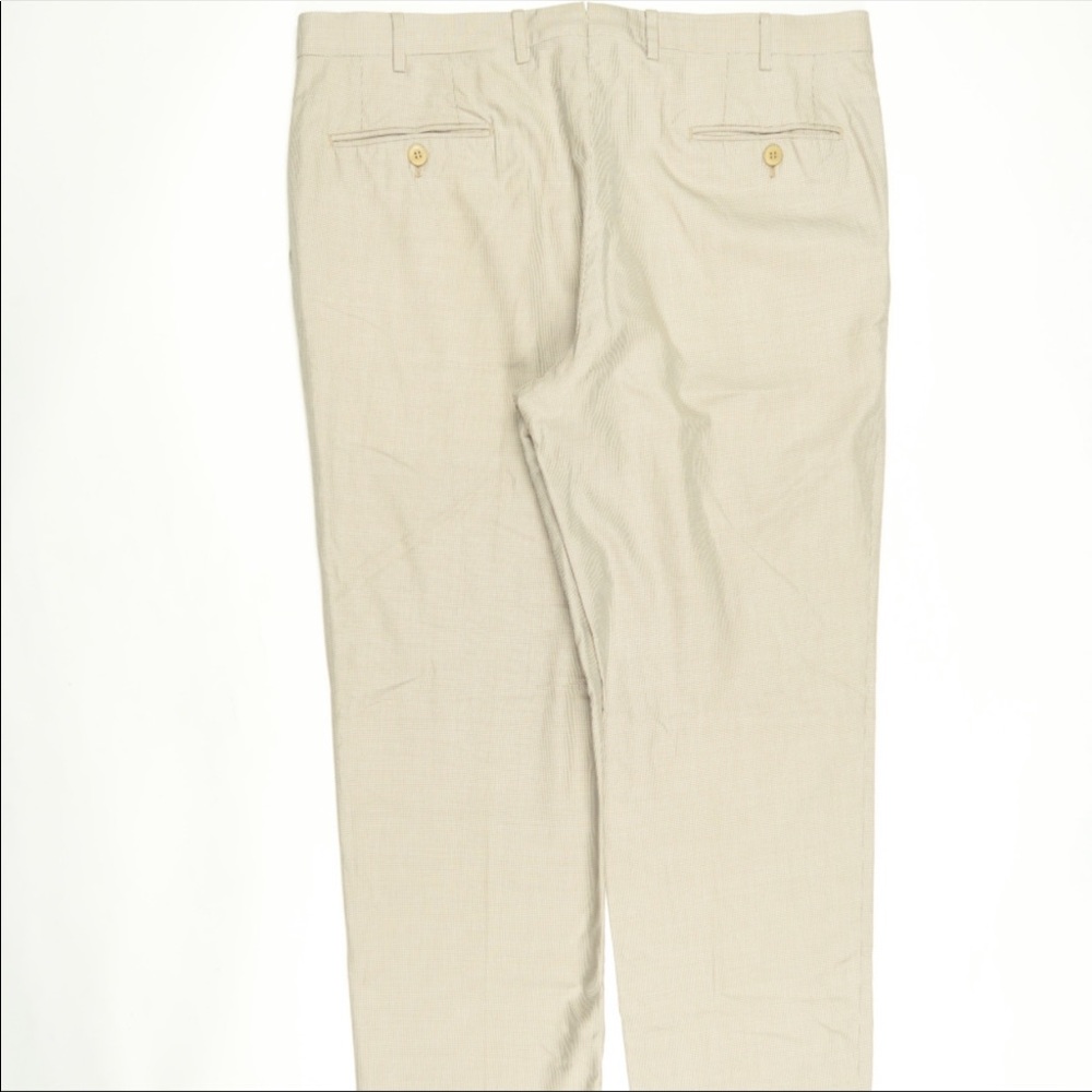 Brioni Tigullio Puppytooth Brown Pants Size 38x30